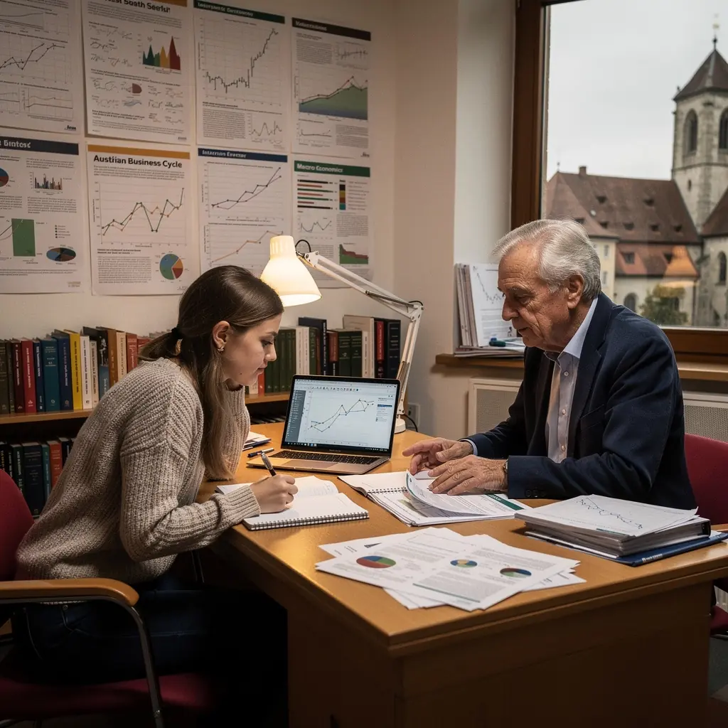 Eine Grafik, die das Zusammenspiel zwischen Mikro- und Makroökonomie veranschaulicht.