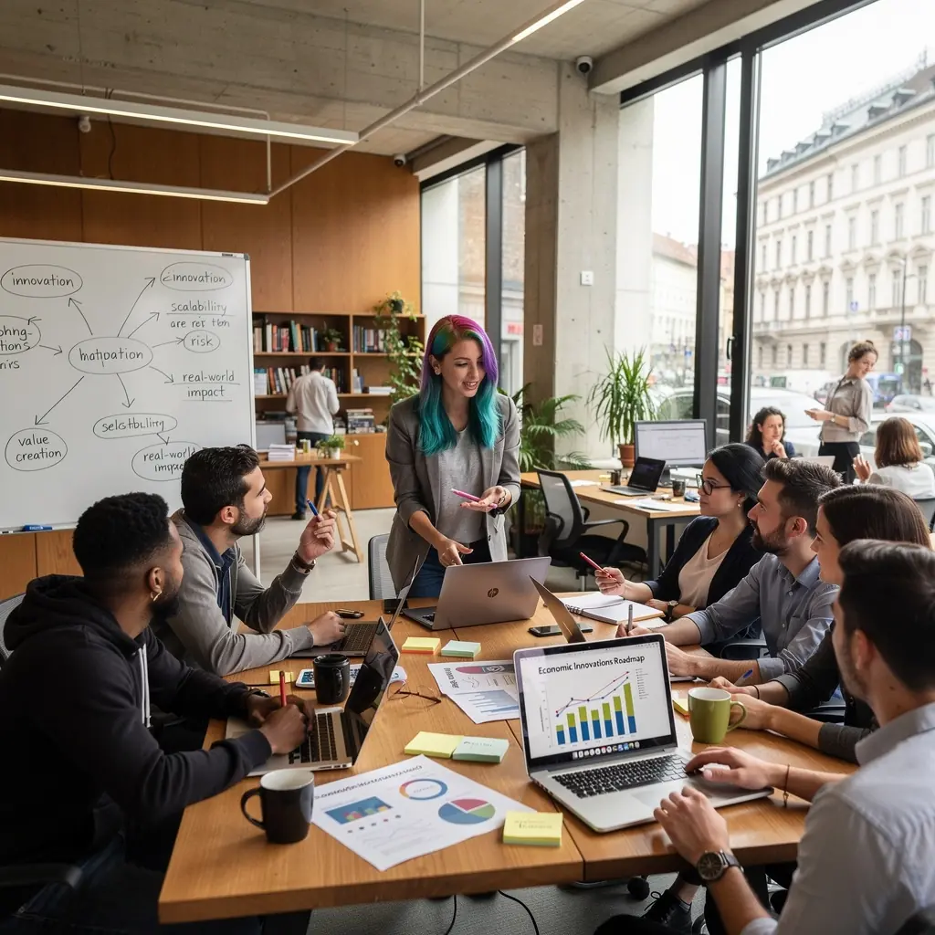 Eine Grafik, die das Zusammenspiel zwischen Mikro- und Makroökonomie veranschaulicht.