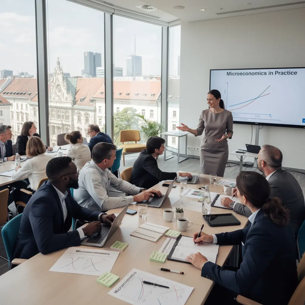 Eine Grafik, die das Zusammenspiel zwischen Mikro- und Makroökonomie veranschaulicht.